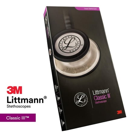 سماعة ليتمان الاصلية كلاسيك ازرق بحري 3M Littmann Classic III Stethoscope, Navy BlueTube-Smoke Edition, 27 inch