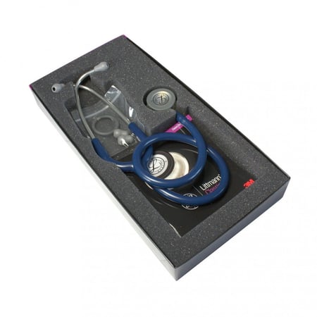 سماعة ليتمان الاصلية كلاسيك ازرق بحري 3M Littmann Classic III Stethoscope, Navy BlueTube-Smoke Edition, 27 inch
