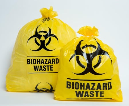 Biohazard Bag , Yellow 50 gallons شد 100