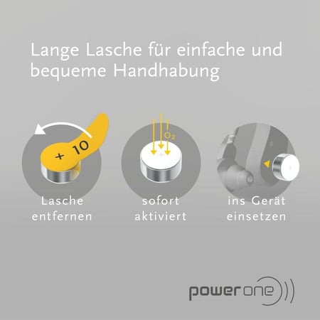 علبة بطارية سماعة الأذن باور وان Power One P10 الألمانية لأداء موثوق م