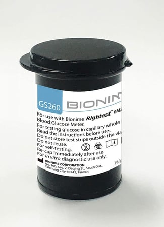 شرائط قياس السكر بايونايم GS 260