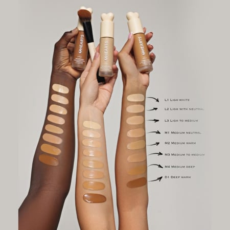 هارتس كريم أساس ناتشرال  لونغ وير ميديم وارم M2