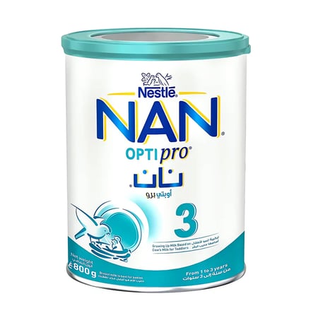 نان أوبتي برو حليب أطفال للنمو رقم 3 حجم 800 جرام