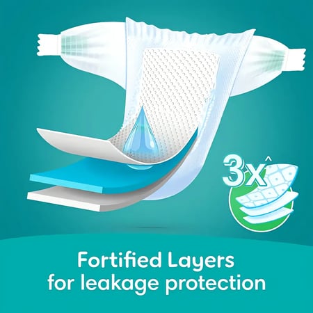 حفاضات اطفال بامبرز مقاس 7 لراحة الطفل ونشاطه