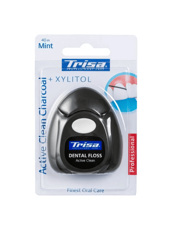 تريزا خيط تنظيف الأسنان بالفحم النشط و النعناع 40متر