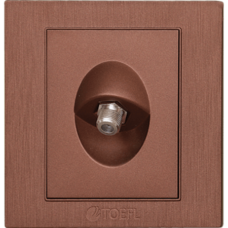 فيش منفذ دش مفرد لون كوفي راقي توفل