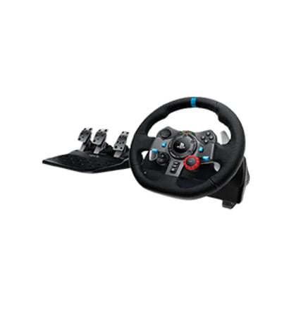 Logitech G29 Driving Force – عجلة قيادة سباق احترافية مع دواسات أرضية، نظام رد فعل القوة بمحرك مزدوج وجلد مخيط يدوياً (نسخة PlayStation)