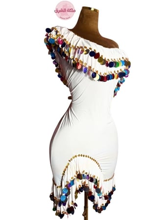بدلة رقص ملكة الاسكندرية (أبيض مع الوان)