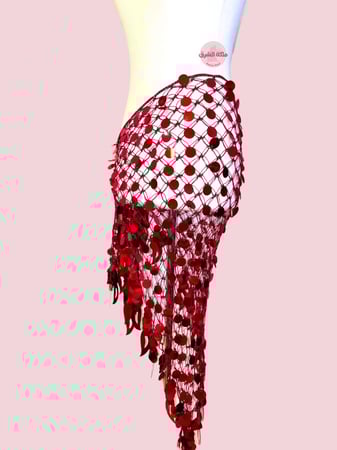 احصلي على حزام رقص أحمر بإطلالة جريئة - احزمة رقص