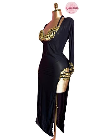 بدلة رقص الملكة سمسمة (قطعتين) (أسود)