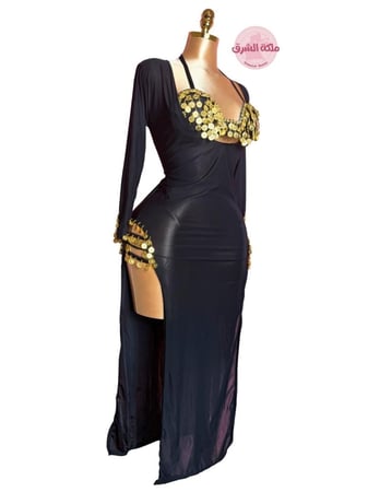 بدلة رقص الملكة سمسمة (قطعتين) (أسود)