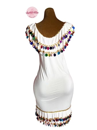 بدلة رقص ملكة الاسكندرية (أبيض مع الوان)