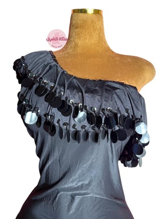 بدلة رقص ملكة الاسكندرية (أسود) (تطريز مميز)