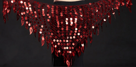 احصلي على حزام رقص أحمر بإطلالة جريئة - احزمة رقص