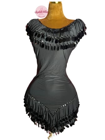 بدلة رقص ملكة الاسكندرية (أسود) (تطريز مميز)