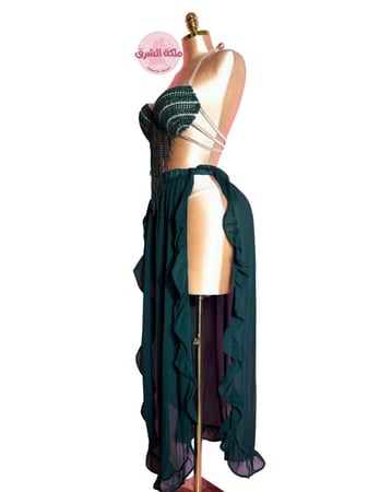 بدلة رقص الملكة بومبونايا (زمردي ملكي)