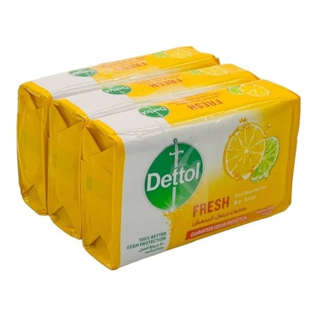 صابون ديتول قوالب 120 غرام رائحة الليمون المنعشة 6 حبة