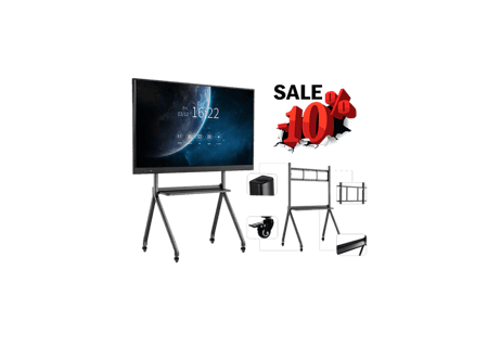حامل شاشة تفاعلية 11ZJ-14 متنقل متين مع دوران 360 درجة للشاشات من 55 إلى 110 بوصة LED وLCD