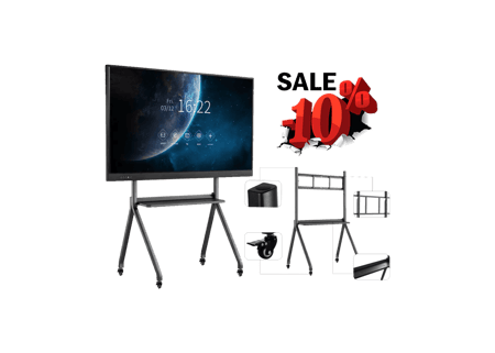حامل شاشة تفاعلية 11ZJ-14 متنقل متين مع دوران 360 درجة للشاشات من 55 إلى 110 بوصة LED وLCD