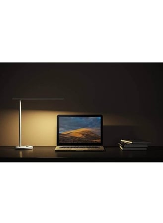 2 مصباح مكتبي شاومي Mi LED Desk Lamp 1S (MUE4105GL) - مجموعة مكونة من 2 مصباح ذكي بخاصية الإضاءة الخالية من الوميض، تحكم بالسطوع والصوت والتطبيق، أبيض