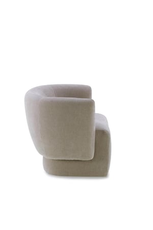Custy Curved Armchair, Grey