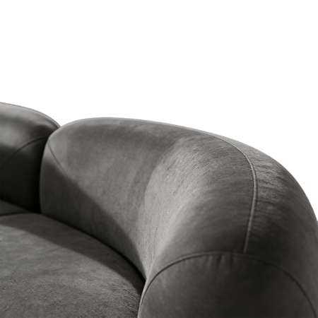 Juno Comfortable 3 Seater Fabric Sofa, Dark Green