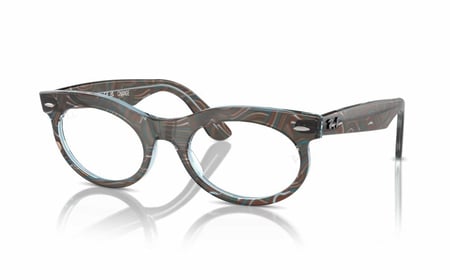 نظارة طبية راي بان change Wayfarer Oval RX 2242V 8293 بإطار أزرق متغير