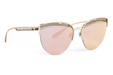 نظارة شمسية بولغري نسائية BV 6118 2037-4Z بإطار روز جولد