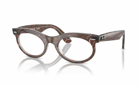 نظارة طبية راي بان change Wayfarer Oval RX 2242V 8291 رمادية متحولة