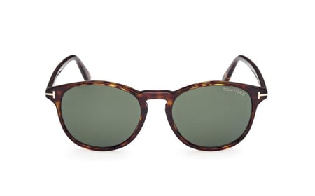 نظارة شمسية توم فورد رجالية دائرية Lewis FT1097-52N بعدسات خضراء