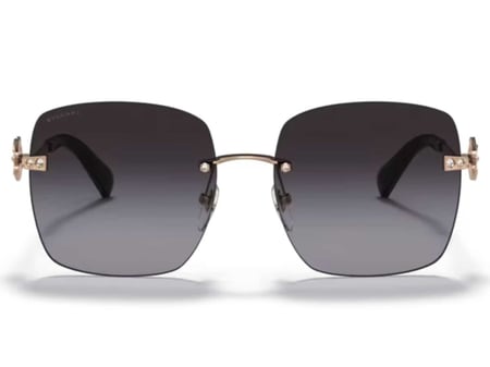 نظارة بولغاري شمسية نسائية BV 6173-B 2014-8G بعدسات مربعة رمادية مدرجة