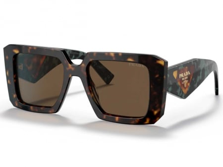 نظارة شمسية برادا نسائية PR 23YS 2AU-06B بإطار هافانا وعدسات بنية