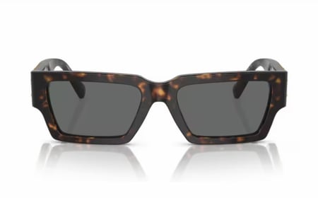 نظارة فرزاتشي شمسية مستطيلة 108-87 4459 VE بإطار هافانا وذهبي