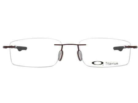 نظارة طبية اوكلي تيتانيوم رجالية OO 3122 04 بتصميم رياضي أحمر
