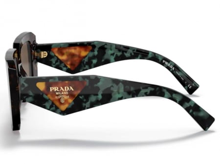 نظارة شمسية برادا نسائية PR 23YS 2AU-06B بإطار هافانا وعدسات بنية