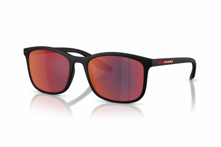 نظارة شمسية برادا رجالية مربعة PS A08 1BO-08F بعدسات حمراء