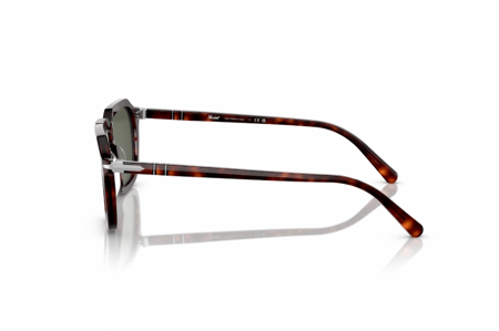 نظارة شمسية بيرسول مربعة رجالية PO 3292-S 24-31 بعدسات خضراء داكنة