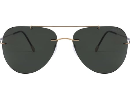 نظارة شمسية سيلويت SIL 8721 7530 Adventurer بإطار تيتانيوم ذهبي
