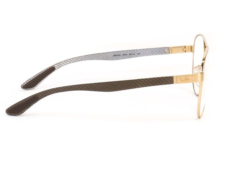 نظارة طبية راي بان رجالية ذهبية RB 8420 2500 بإطار كاربون فايبر