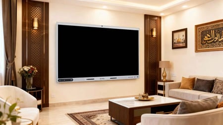 شاشة سبارك التفاعلية، شاشة لمس 65 بوصة، بدقة 4K UHD، ذاكرة رام 32 جيجابايت، سعة تخزين 256 جيجابايت .فيديو كونفرنس 48 ميجا بيكسل و 8 مايكروفونات، SPARQ SMART Interactive Screens