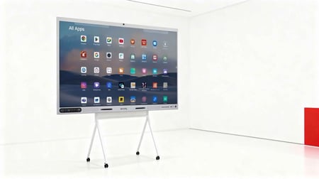 شاشة سبارك التفاعلية، شاشة لمس 86 بوصة، بدقة 4K UHD، ذاكرة رام 32 جيجابايت، سعة تخزين 256 جيجابايت .فيديو كونفرنس 48 ميجا بيكسل و 8 مايكروفونات، SPARQ SMART Interactive Screens