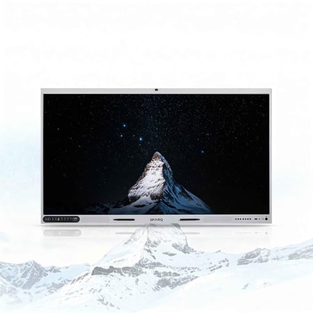 شاشة سبارك التفاعلية، شاشة لمس 110 بوصة، بدقة 4K UHD، ذاكرة رام 32 جيجابايت، سعة تخزين 256 جيجابايت .فيديو كونفرنس 48 ميجا بيكسل و 8 مايكروفونات، SPARQ SMART Interactive Screens