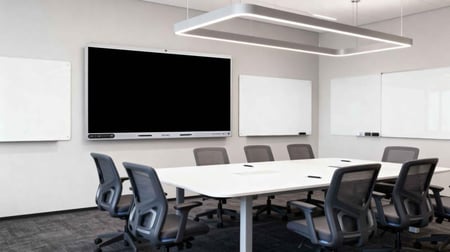 شاشة سبارك التفاعلية، شاشة لمس 110 بوصة، بدقة 4K UHD، ذاكرة رام 32 جيجابايت، سعة تخزين 256 جيجابايت .فيديو كونفرنس 48 ميجا بيكسل و 8 مايكروفونات، SPARQ SMART Interactive Screens