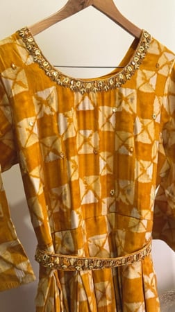 فستان قطن هندي كموني