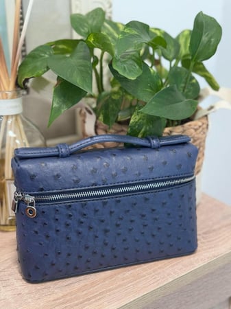 كروس بودي | dark blue ostrich
