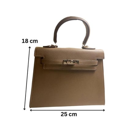 لارج هاندباق مقاس 25 Silver black