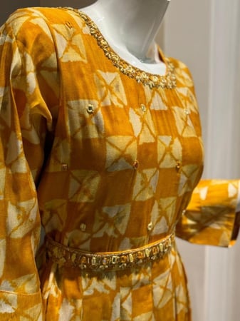 فستان قطن هندي كموني