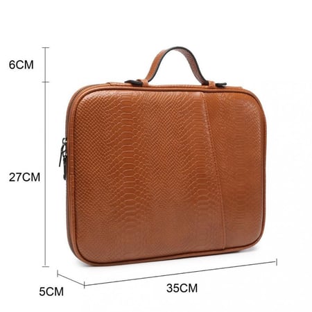 Briefcase | beige python