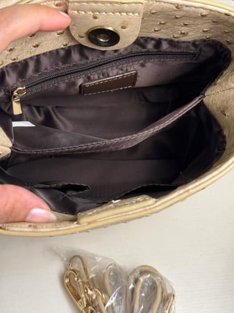 كروس بودي khaki ostrich