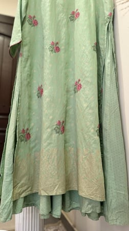 فستان قطن هندي mint green